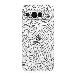 google-pixel-9-pro-xl-skin-titel-ohne-seitenansicht-wild-lines-white-black