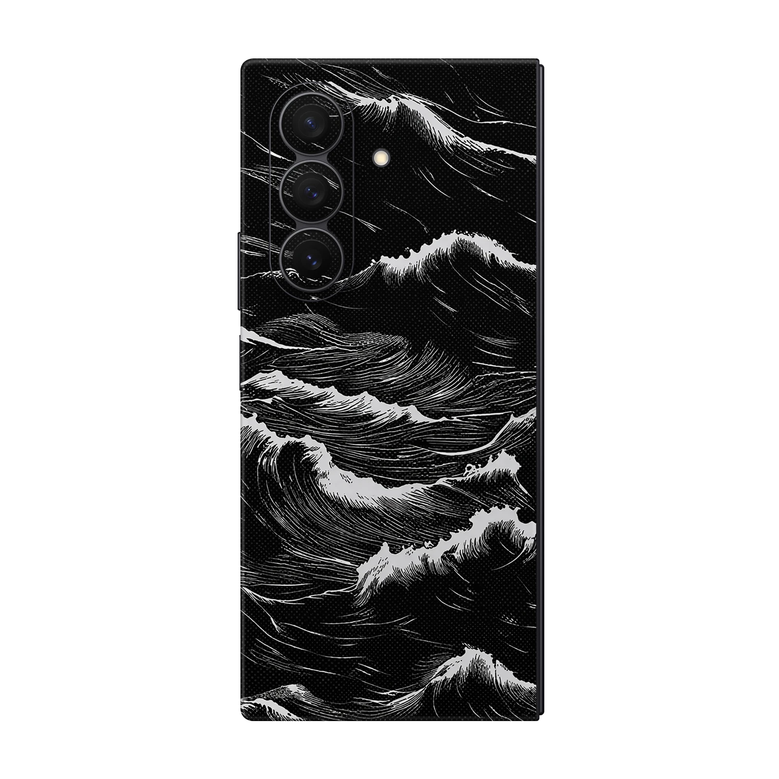 Samsung Galaxy Z Fold 7 Black Waves Skins