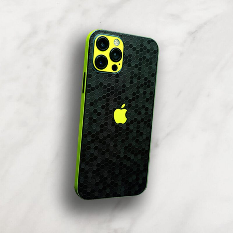 Handy Skins iPhone individuelles Design honeycomb, grün, gelb